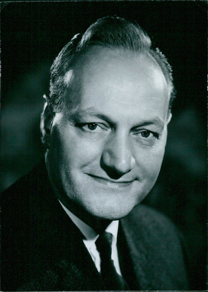 British Labour MP William Whitlock poses for a portrait study taken by Walter Bird of Camera Press London in 1966. - Vintage Photograph