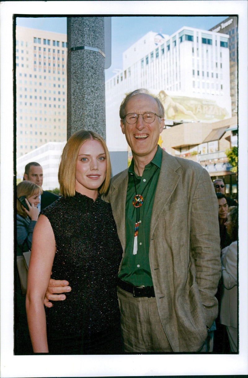 Hollywood stars John Travolta, Leslie Stefanson, Madeleine Stowe, James Woods, and James Cromwell attend the world premiere of "The General's Daughter" in Los Angeles on June 15, 1999. - Vintage Photograph