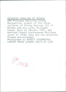 Princess Caroline of Monaco, the eldest daughter of Prince Rainier III and Princess Grace, poses for a portrait in 1982. - Vintage Photograph