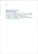 Newly elected East German politician Sylvia Schultz of the Christian Democratic Union speaks during a press conference. - Vintage Photograph