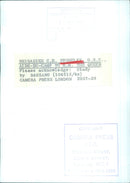 Queen Elizabeth II is pictured with Brigadier C.H. Stoneley, Aide-de-Camp, in a photograph taken at Buckingham Palace on 29 July 2020. - Vintage Photograph