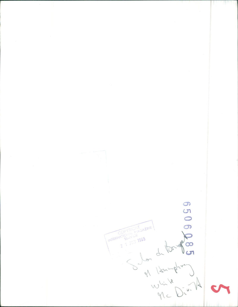 A crowd of people standing in the Salos de Bri M. White Humphung in Barcelona, Spain, on June 21, 1965. - Vintage Photograph