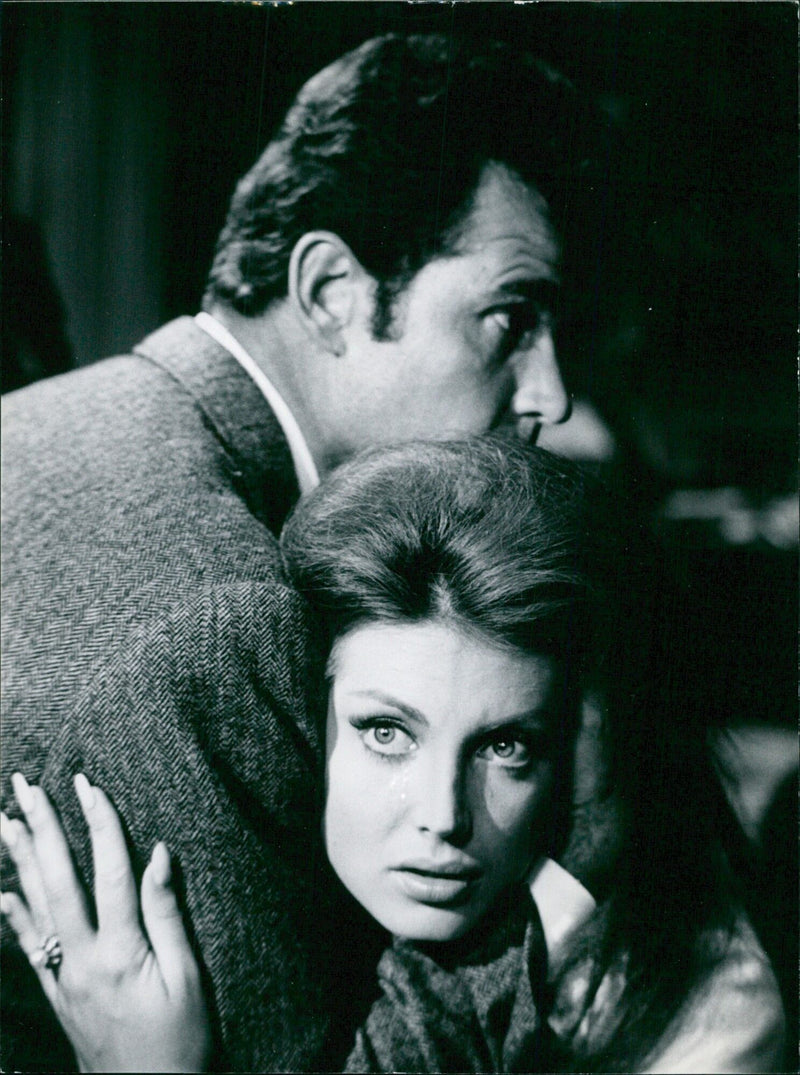 Actress Gayle Hunnicutt is seen on the set of Paul Bogart's film "The Little Sister" co-starring alongside James Garmer and Rita Moreno. - Vintage Photograph