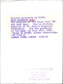 Miss Rosemary Bond, daughter of Sir Ralph Bond CBE and Lady Bond, is presented to Queen Elizabeth II at St. Mary's Hospital in London, England on June 13th, 1952. Photo: FAYER/Camera Press London. - Vintage Photograph