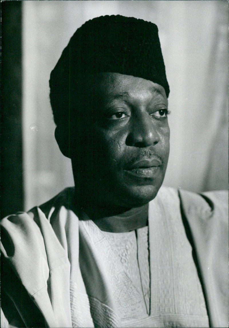 Alhaji Kolo, High Commissioner of Nigeria to London, poses for a portrait. - Vintage Photograph