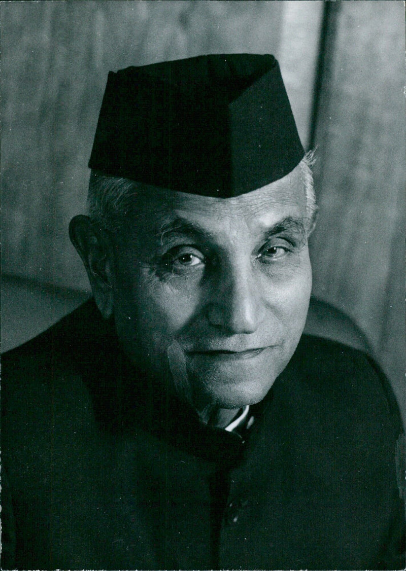 DR J. N. MEHTA, India's High Commissioner in the United Kingdom, poses for a photograph at Baron Studios in Stockholm, Sweden on May 30, 1965. - Vintage Photograph