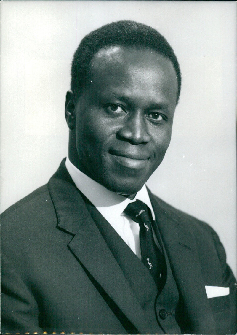 DR. SOLOMON ASEA, Uganda's High Commissioner to London since 1967, attends an official meeting with diplomats in London. Photo taken on September 19, 2007. - Vintage Photograph