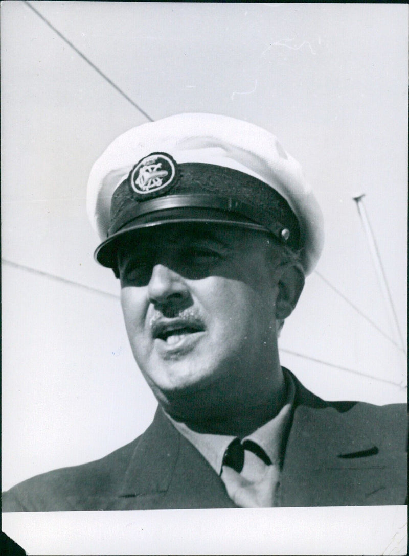 General Don Franco, Head of the Spanish State, poses for a photograph taken by Baron of Camera Press London. - Vintage Photograph