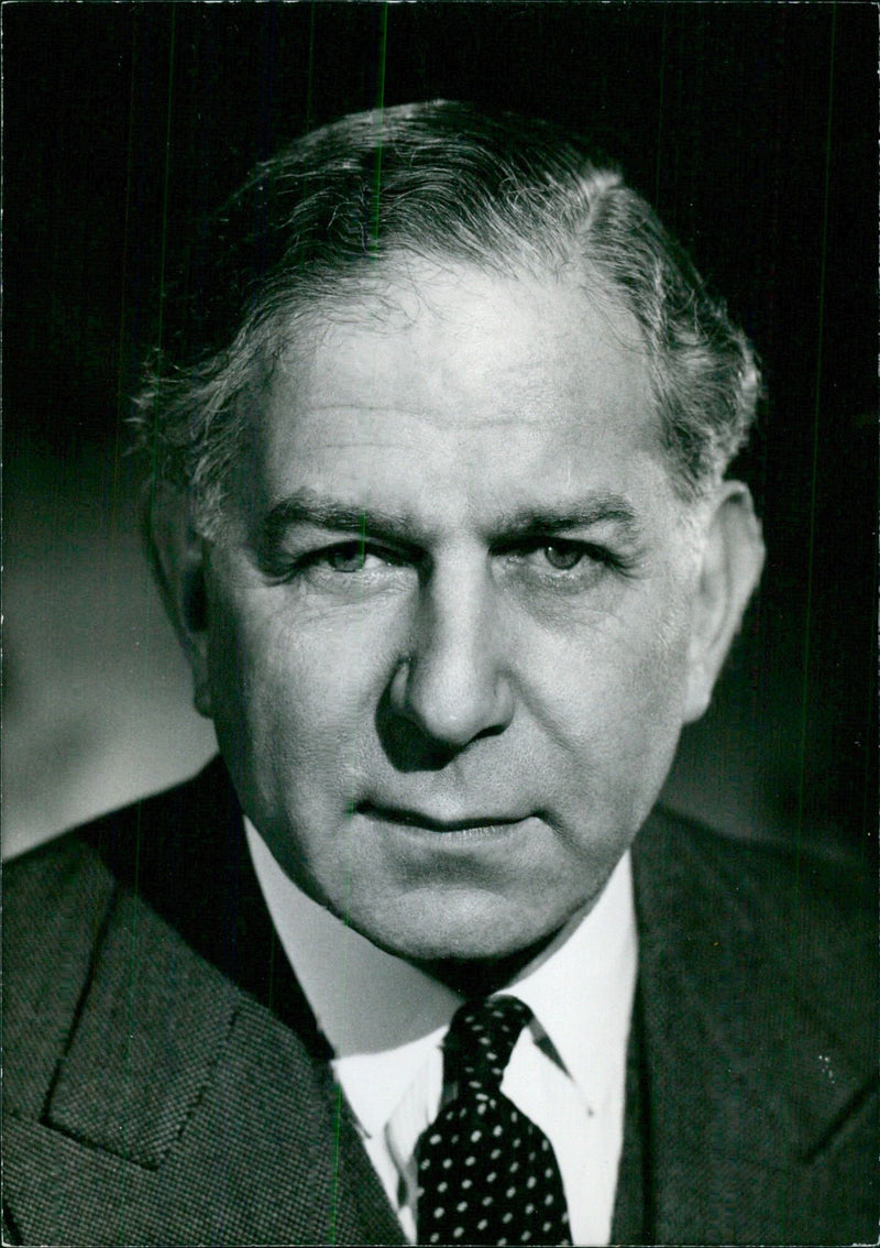 Sir Solly Zuckerman, Scientific Adviser to the Minister of Defence since 1960, poses for a portrait study taken by Baron Studios in 1964. - Vintage Photograph