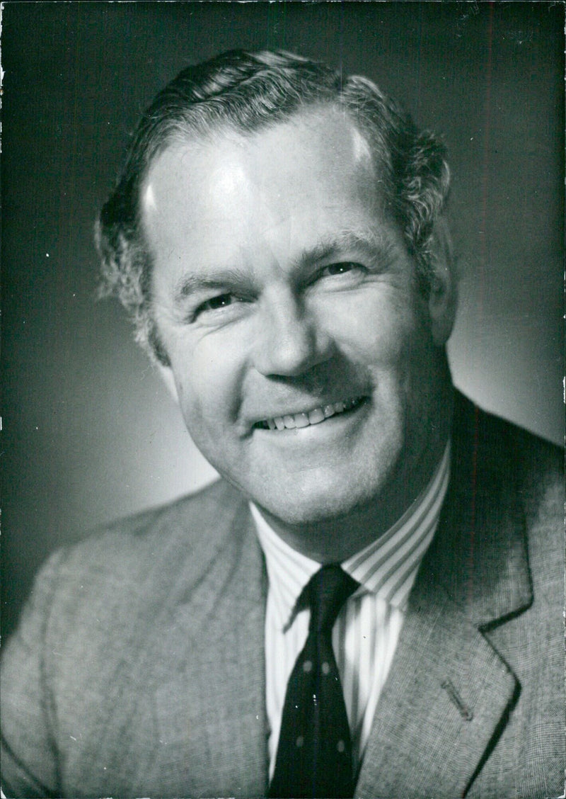 Sir Francis Dashwood, the 11th Baronet of Great Britain, poses for a portrait in Stockholm, Sweden on August 25th, 1971. - Vintage Photograph