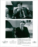 Michael J. Fox and Martin Sheen star in the 1995 film "The American President," directed by Rob Reiner and produced by Castle Rock Entertainment. - Vintage Photograph