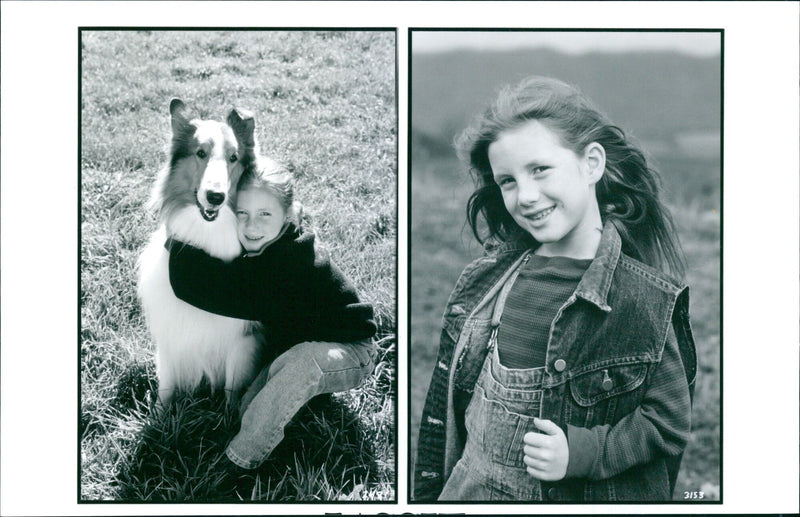 Brittany Boyd poses with her beloved Lassie at an event in Stockholm, Sweden. - Vintage Photograph