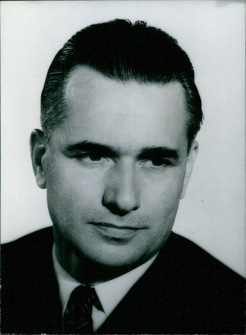 French Politician Jacques Chaban-Delmas, President of the National Assembly, poses for a photograph in London. - Vintage Photograph