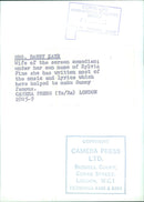 Mrs. Danny Kaye, wife of the screen comedian, stands onstage under her own name of Sylvia Fine, having written the music and lyrics that have helped make Danny famous. - Vintage Photograph