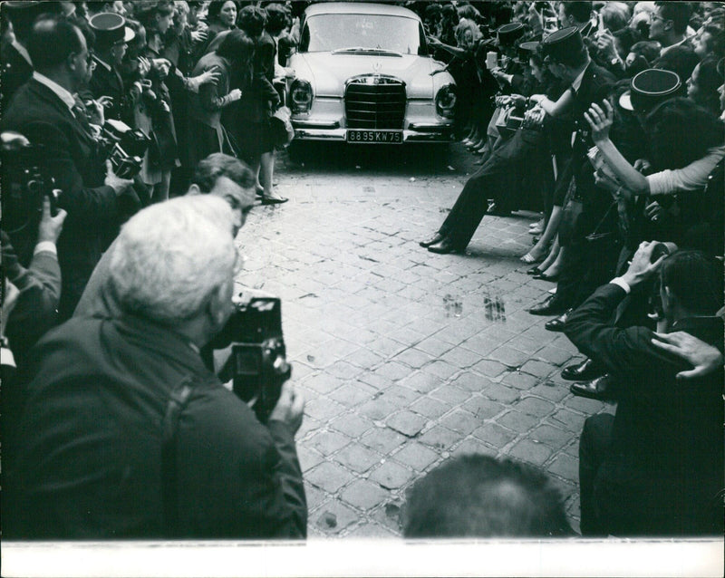 In a demonstration in Stockholm, Sweden, protestors demand change in Paris on October 14th, 1962. - Vintage Photograph