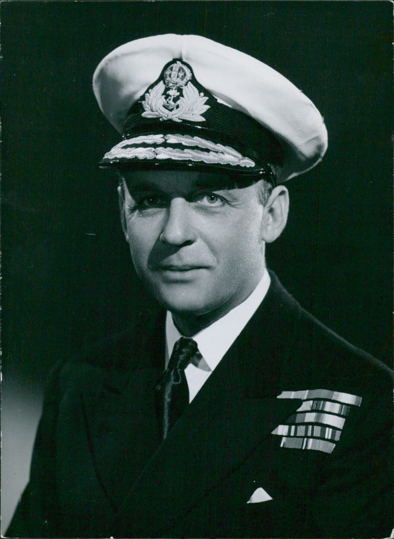 British Service Chiefs Vice Admiral P.B.R.W. William Powlett C.B., C.B.E.D.S.O. and Commander-in-Chief, South Atlantic, pose for a portrait taken by Bassano, on October 24, 1979. - Vintage Photograph