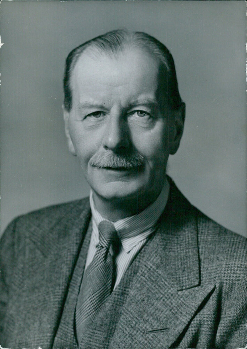 Colonel John Charles Wynne Finch H.M., Lieutenant of County of Denbigh, is seen in a portrait study by Bassano. - Vintage Photograph