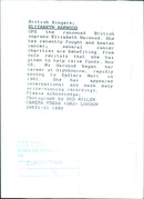 British soprano Elizabeth Harwood celebrates 50 years of singing with a series of solo recitals to benefit cancer charities. - Vintage Photograph