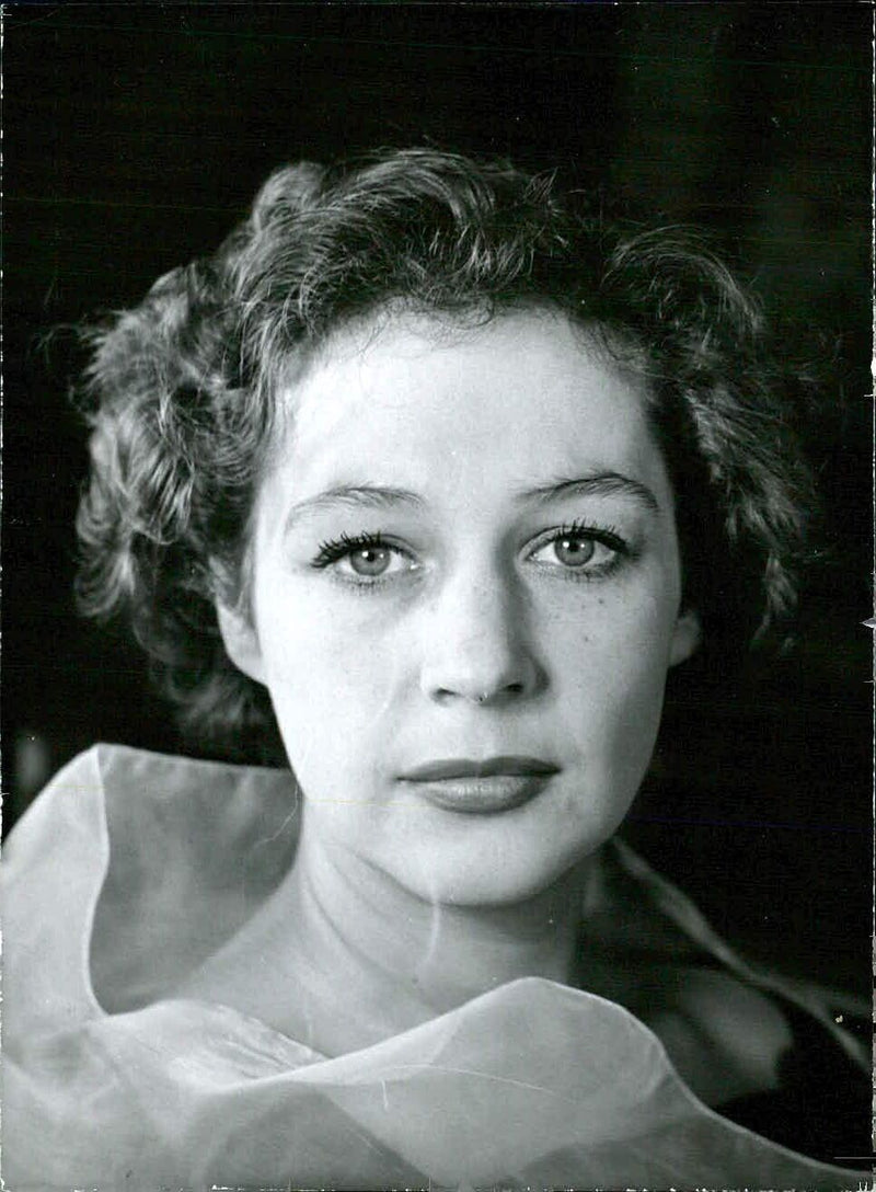 Maria Strizhenova, a leading film actress in the Soviet Union, poses for a portrait in Stockholm, Sweden on June 13, 1961. - Vintage Photograph