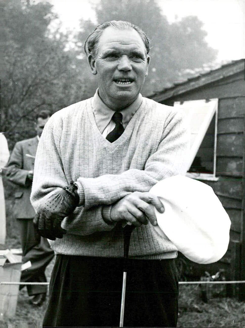 British golfers W.D. Smithers and Long Ashton compete in a tournament in London. - Vintage Photograph