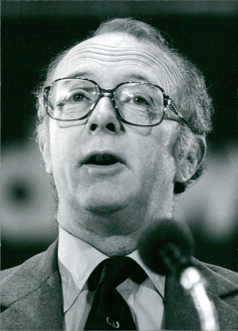 UK politician Tim Renton, M.P. and President of the Conservative Trade Unionists' National Committee, poses for a portrait in London, England. - Vintage Photograph