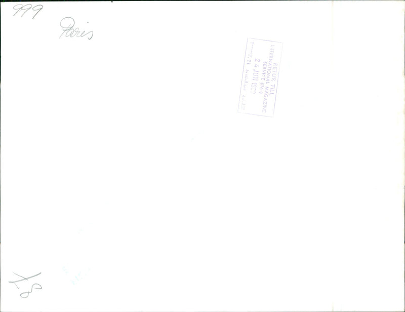 French President Emmanuel Macron and Swedish Prime Minister Stefan Löfven meet in Paris to discuss international issues on June 24, 2020. - Vintage Photograph