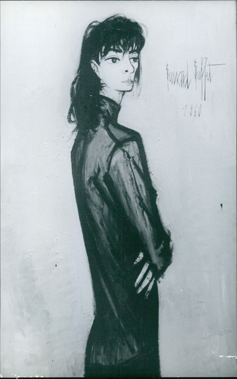 French President Emmanuel Macron greets Prefect of Paris Didier Lallement during a visit to the Prefecture of Police on February 13, 2020. - Vintage Photograph