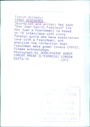 French writer Fanny Deschamps promotes her book, "Don Juan Est-Il Francais" in 1973. - Vintage Photograph