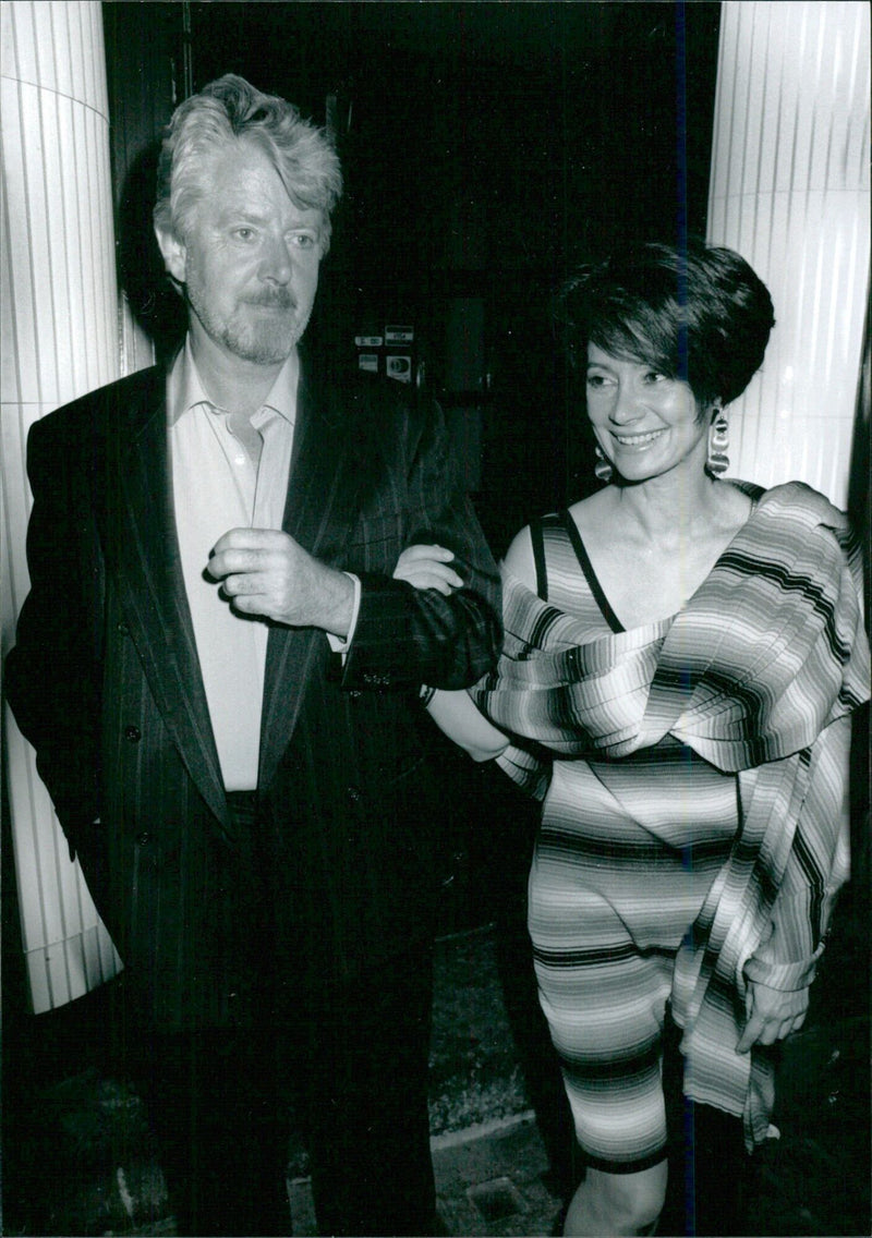 British actresses Francesca Annis and Patrick Wiseman on the British stage, screen, and television. - Vintage Photograph