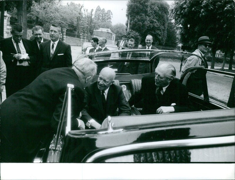 Leaders of the international community attend a summit in Stockholm, Sweden on May 19th, 1960. - Vintage Photograph