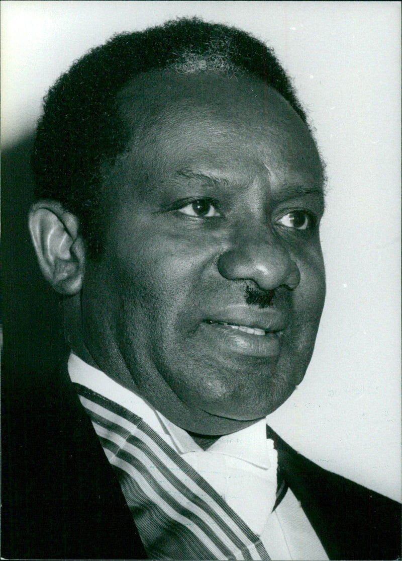 Liberian Ambassador to Great Britain, Francis A. Dennis, is pictured in December 1979. - Vintage Photograph