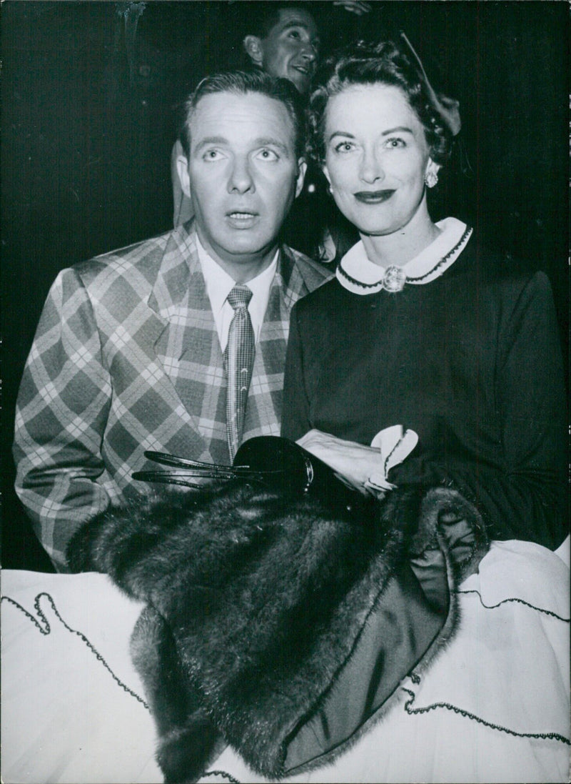 Band-leader Bob Crosby and his wife June pose at a Hollywood night-spot. - Vintage Photograph