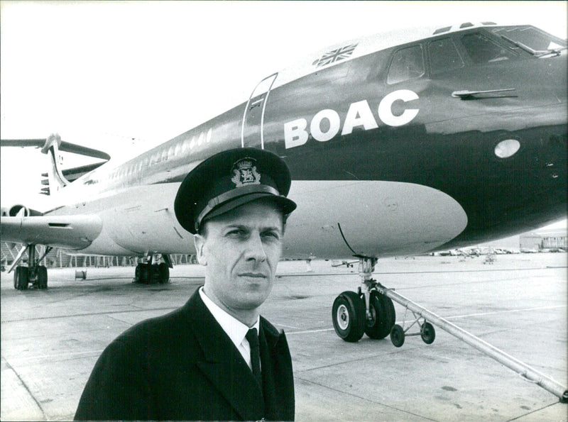 Secretary of State for Employment Norman Tebbit photographed in 1970 while he was a civil aviation pilot with BOAC and a union official with BALPA. - Vintage Photograph