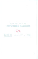 A group of people demonstrate in Paris on the 10th Avenue Frochot on a sunny day. - Vintage Photograph