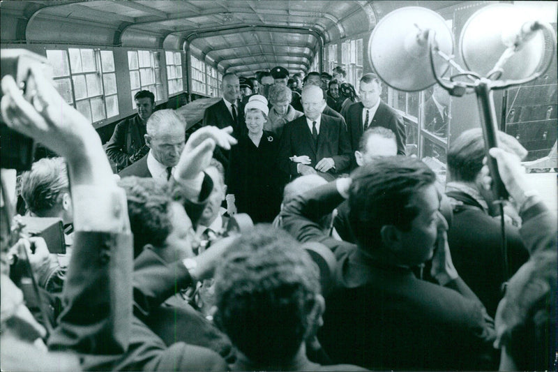 Members of the local community gather to celebrate the opening of a new community center in Paris. - Vintage Photograph