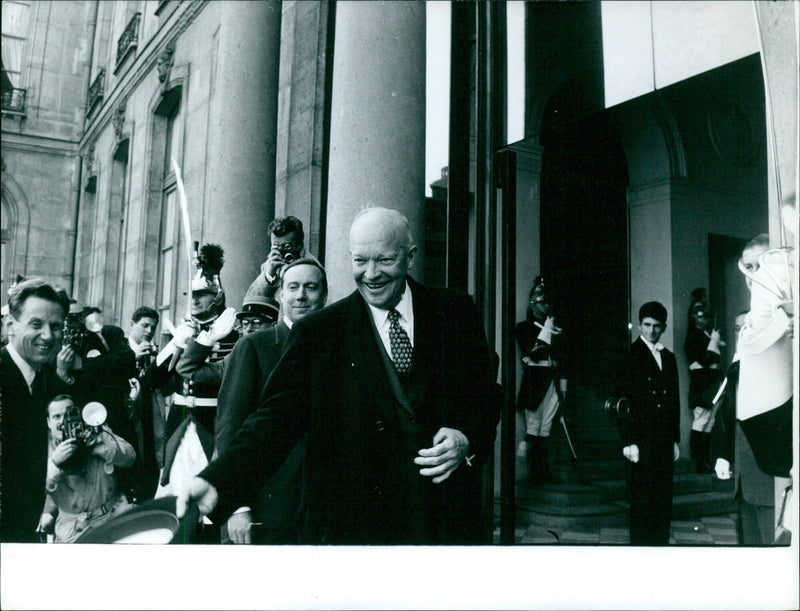 Leaders of the Allied Powers meet in Paris for a major summit on post-war security. - Vintage Photograph