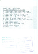 Brazilian film-maker Ana Carolina Teixeira Soares poses in London in 1985 following the release of her first two feature films, "Bed of Roses" and "Hearts and Guts". - Vintage Photograph