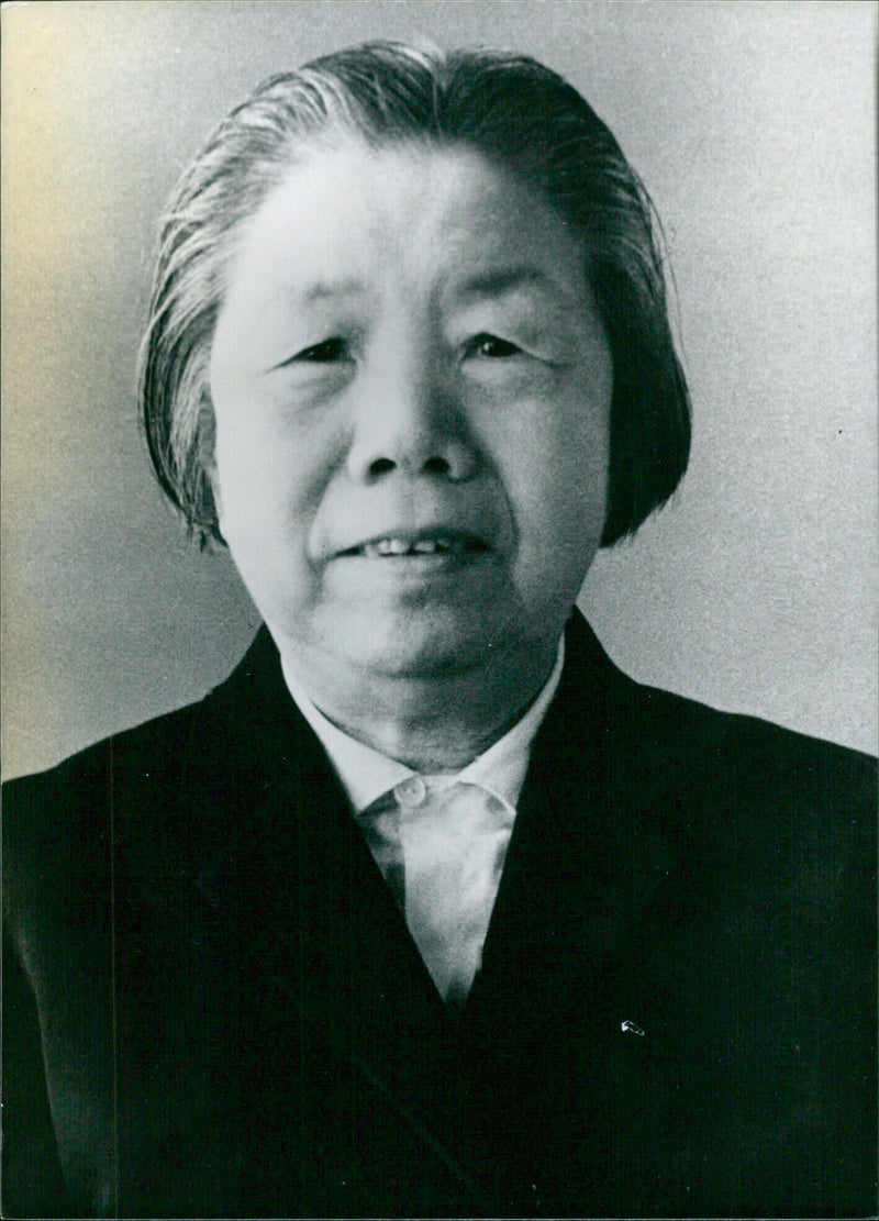 Teng Ying-chao, Vice-Chairman of the Standing Committee of the National People's Congress of China and member of the Politburo of the Party Central Committee, is pictured in 1929. - Vintage Photograph