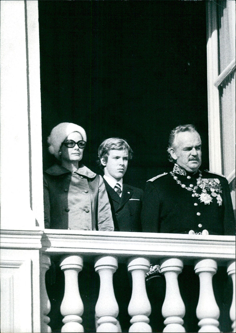 A Monaco telephone booth is seen on November 3, 1971, in Brussels, Belgium. - Vintage Photograph