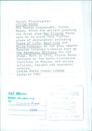 Soviet playwright Victor Rozov poses for a photograph after the acclaim greeting his first play, Her Friends. - Vintage Photograph