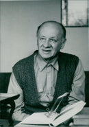 Soviet playwright Victor Rozov poses for a photograph after the acclaim greeting his first play, Her Friends. - Vintage Photograph