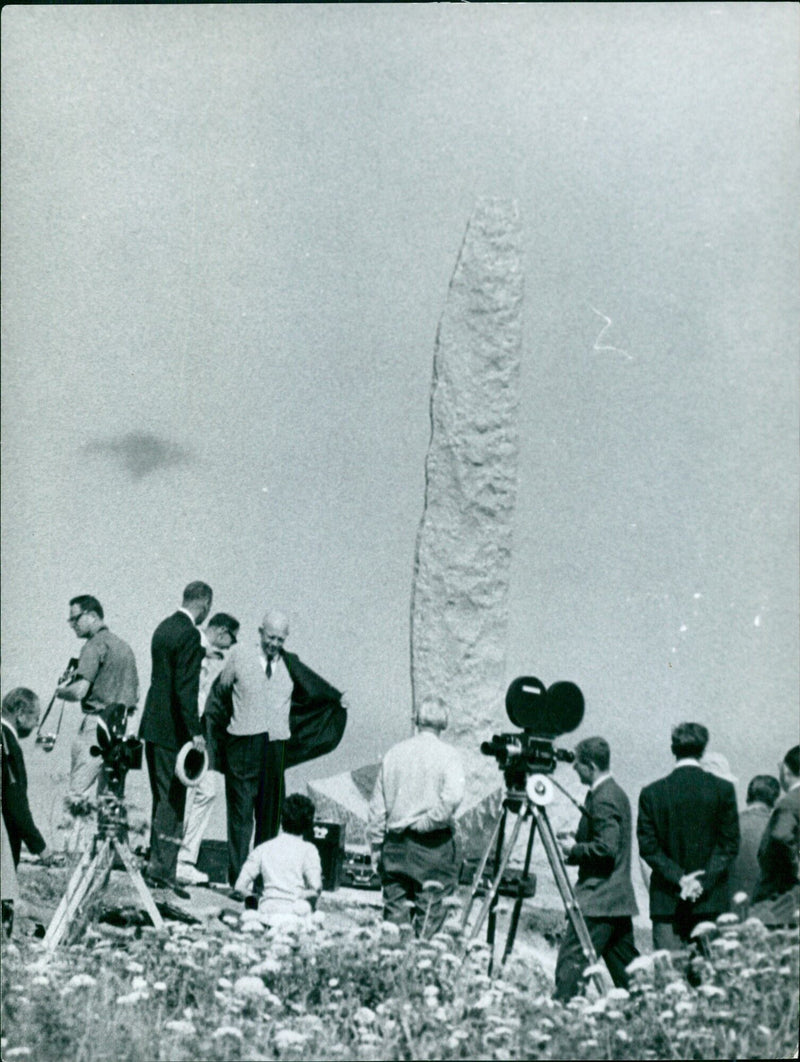 A group of young people enjoying a sunny day in Stockholm, Sweden. - Vintage Photograph