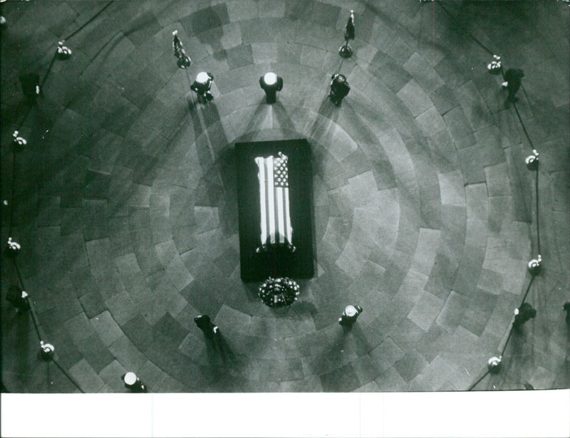 People gather for the funeral of King Peter I of Yugoslavia in Belgrade on May 10, 1940. - Vintage Photograph