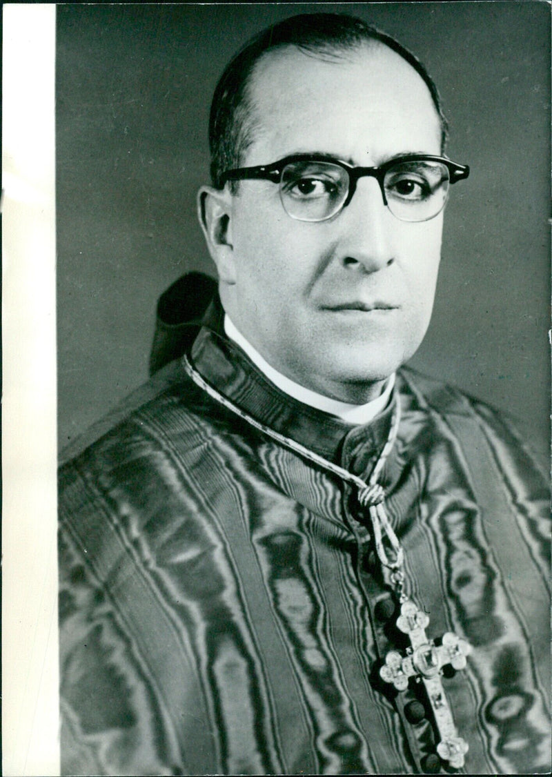 Cardinal Juan Landazuri Ricketts, the Roman Catholic Archbishop of Lima, is pictured in 1976. - Vintage Photograph