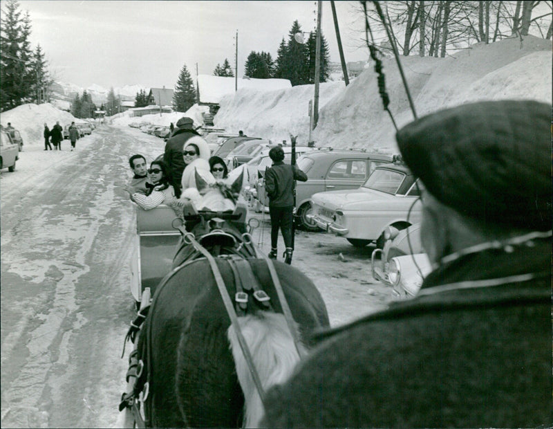 Swedish Prime Minister Tage Erlander meets with members of his cabinet at the Torsgården Palace in Stockholm, Sweden on February 8, 1966. - Vintage Photograph