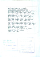 Vice Admiral Sir Derek Reffel, Controller of the Navy since November 1984, poses with other British Service Chiefs in 1987. - Vintage Photograph