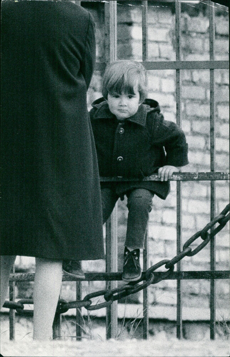 A photographer from International Magazine Service (IMS) is seen taking a picture in Rome on December 15, 1971. - Vintage Photograph