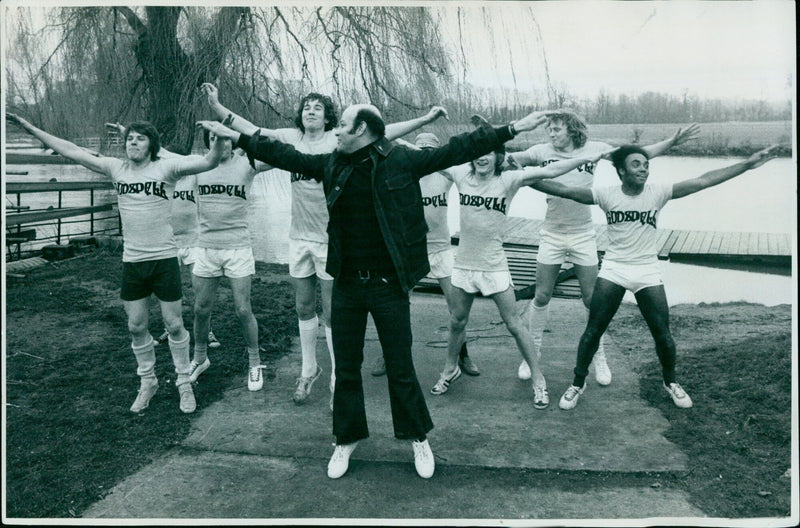 Participants in the boat race on Wednesday, Feb. 20, 1974. - Vintage Photograph