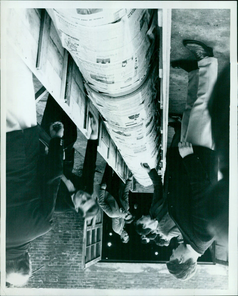 Oxford University's boat team prepares for the upcoming boat race. - Vintage Photograph