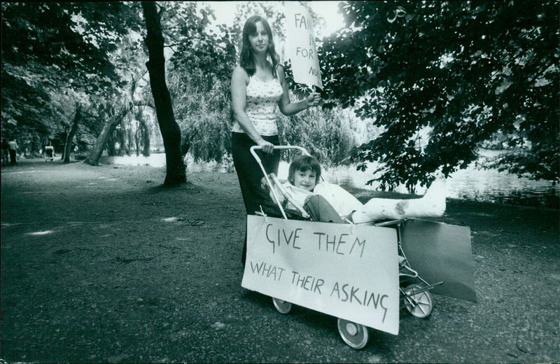 Darren Williams (7) supports the nurses by entering a fancy dress contest. - Vintage Photograph